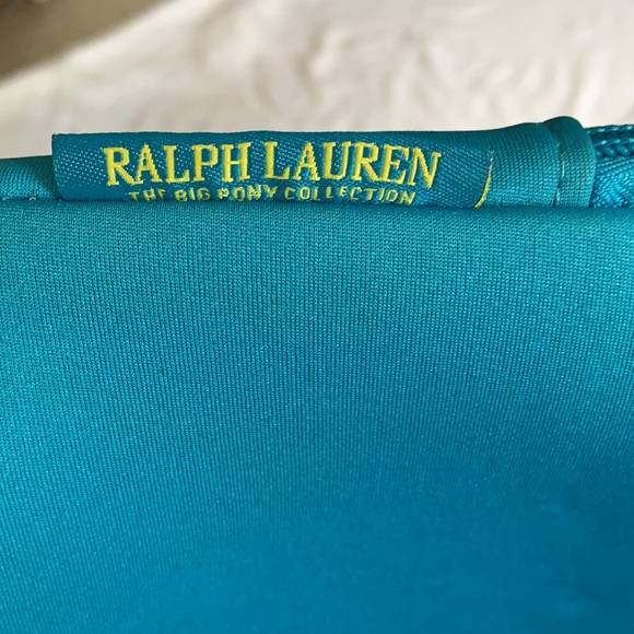 Ralph Lauren laptop bag neoprene big pony polo turquoise & yellow - Picture 7 of 7